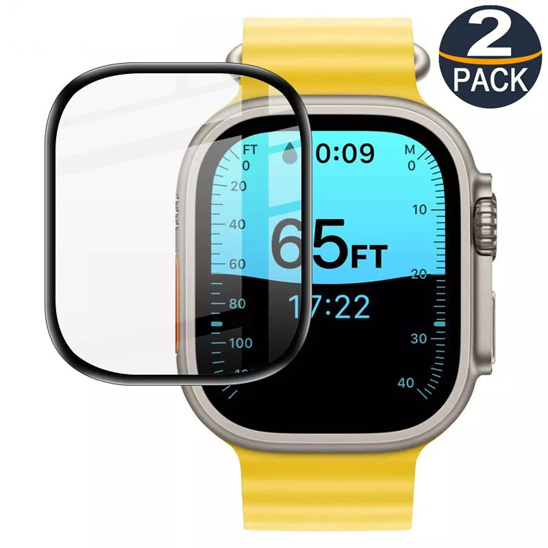 Lot de 2 protecteurs d'écran incurvés en verre trempé à couverture complète pour Apple Watch Series 10 Lot de 2 protecteurs d'écran incurvés en verre trempé à couverture complète pour Apple Watch Series 10